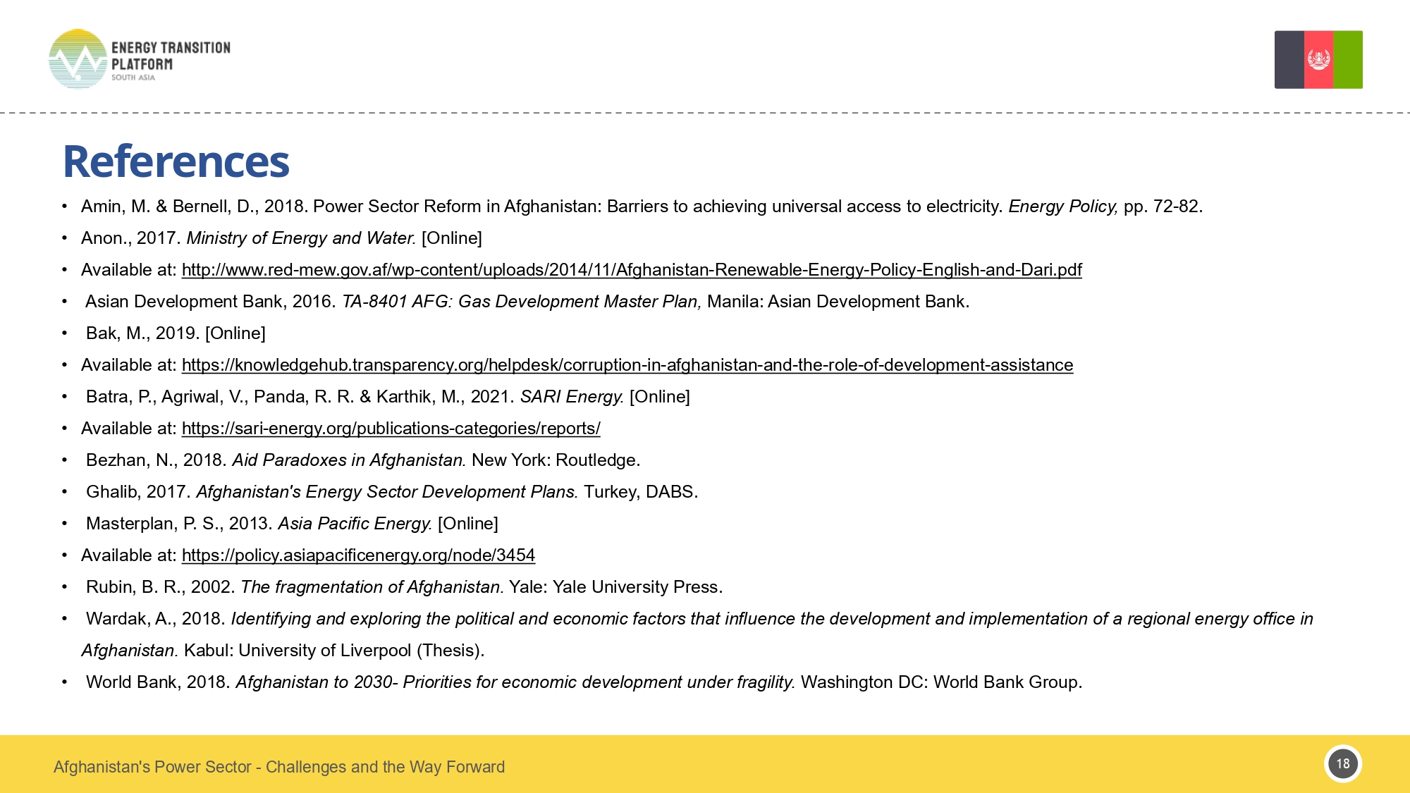 Afghanistan Policy Brief