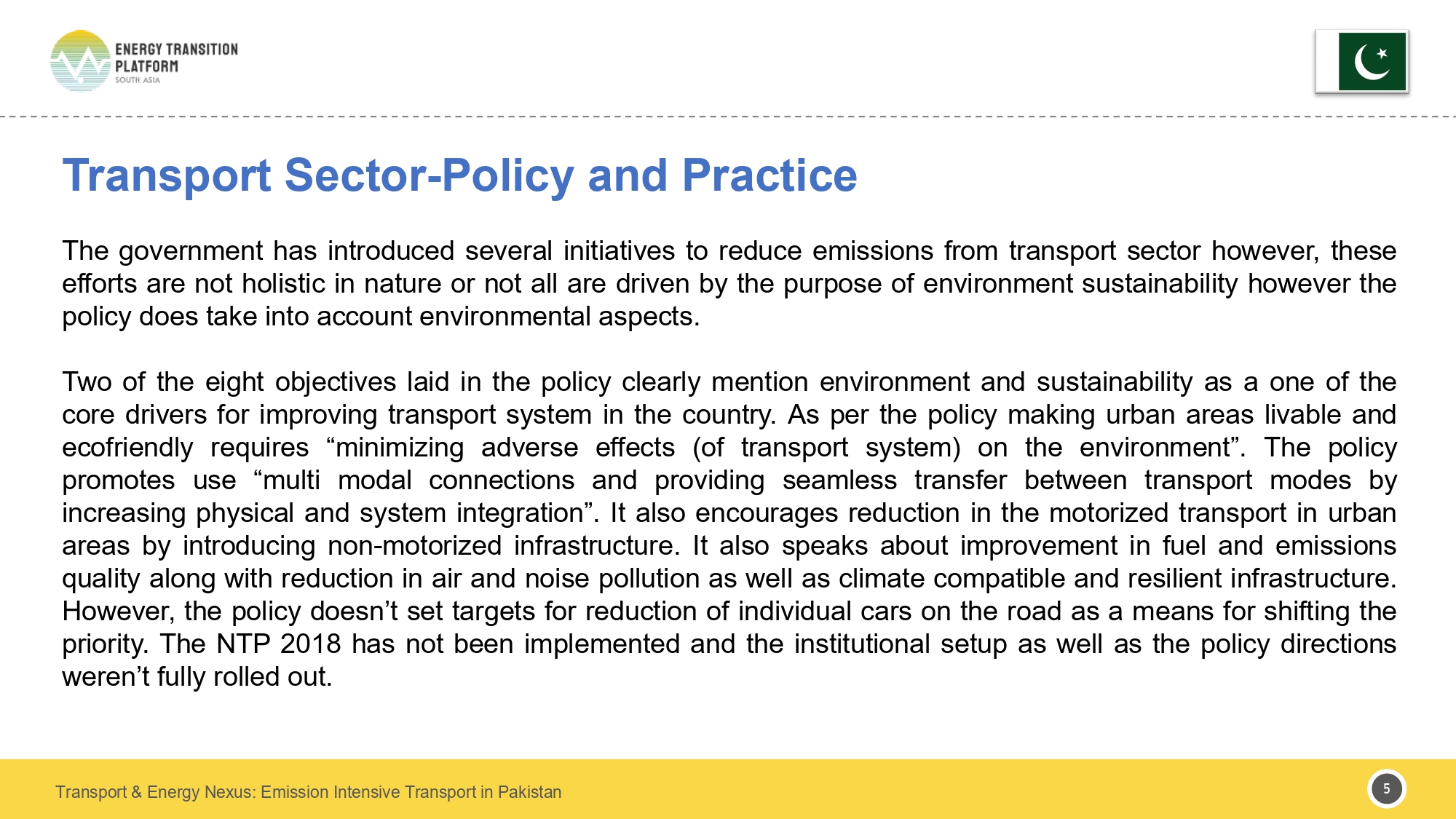 Pakistan Policy Brief