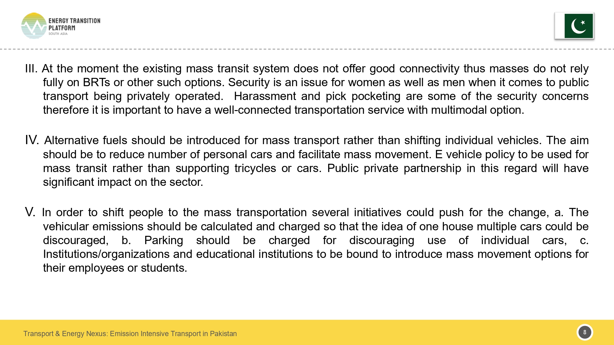 Pakistan Policy Brief
